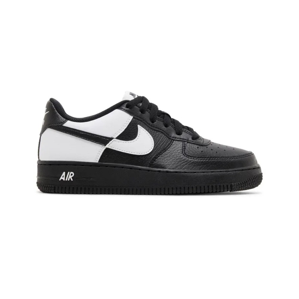 Nike Air Force 1 Low Black White Kids Sneakers 2.5Y